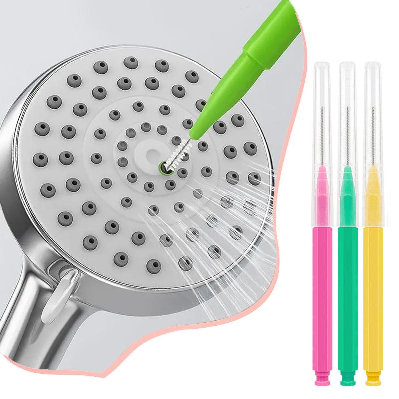 10Pcs Shower Head Cleaning Brush Small Hole Cleaner Tool Anti- Clogging Mini Crevice Bristle For Nozzle Gap Bathroom Automotive
