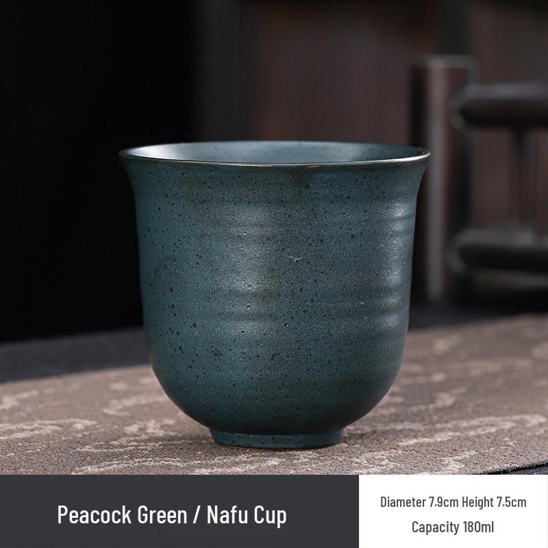 Hearthside Ceramic Japanese Tea Tasting Cup - Retro Coarse Pottery Gongfu Style