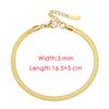 Blade Chain Anklets for Women Gold Bracelet On The Leg Stainless Steel Snake Chains Beach Accessories Jewelry C046