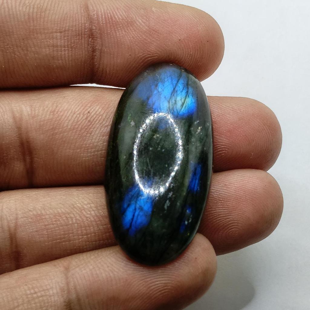 Natural Rainbow Labradorite Teardrop Cabochon, Flashy Blue Gemstone for Jewelry Making