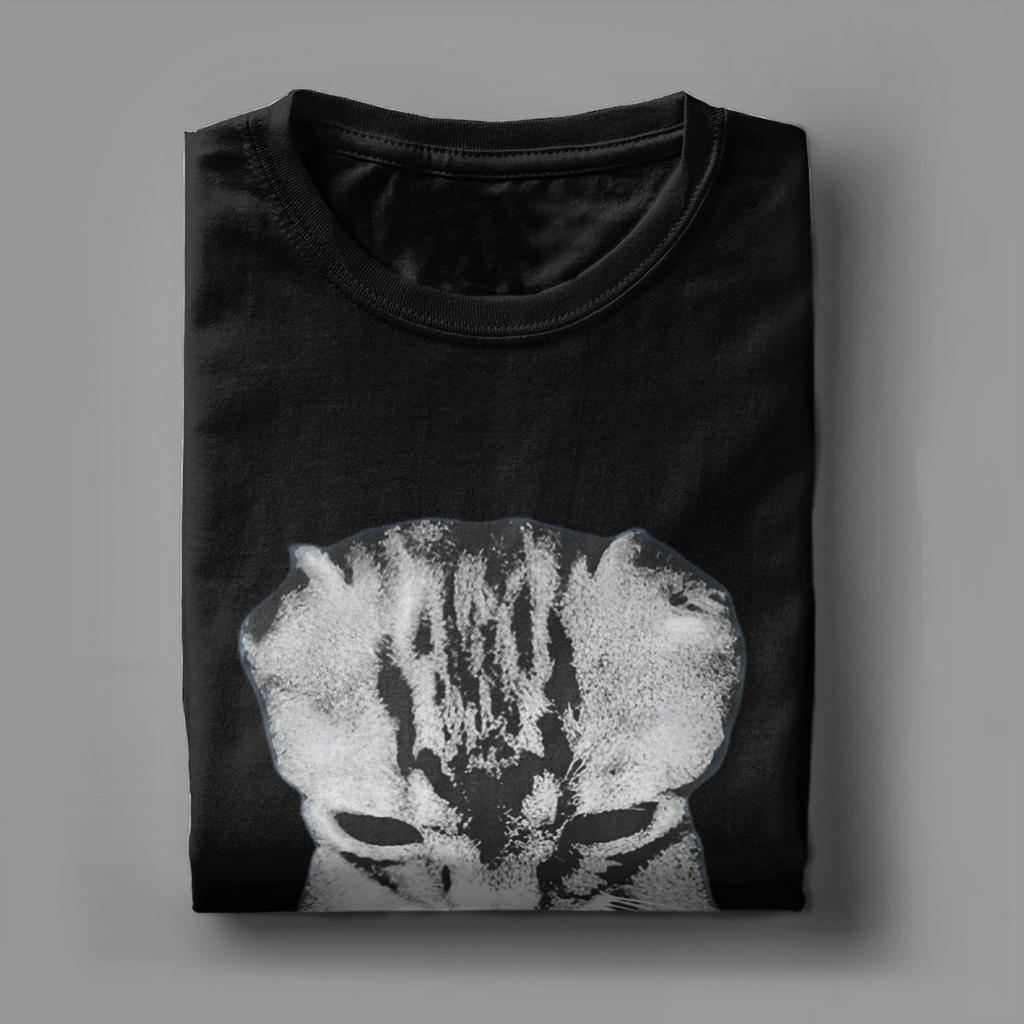 Funny Cat MeMe Pure Cotton T-Shirt For Men Summer Y2K Fun T Shirts Comfortable Harajuku Tees Plus Size Cheap Tops - Men's S...