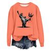 Women's Fashion Casual Long Sleeve Loose Printed Sweatshirt