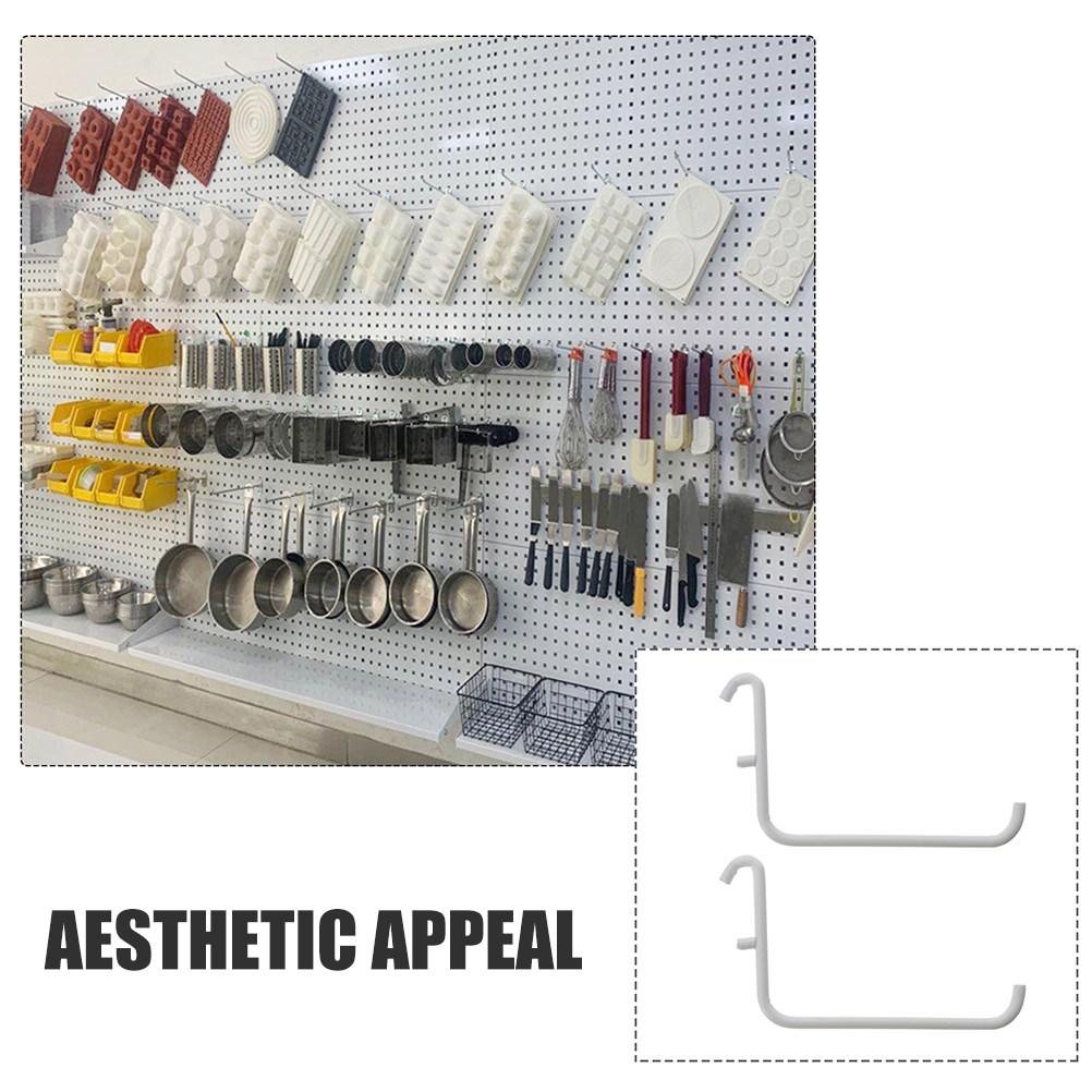 3Pcs Heavy Duty Iron Pegboard Hooks with Powder-Coated Finish for Garage Workshop Shed Organization Utility Hanging Tools Peg