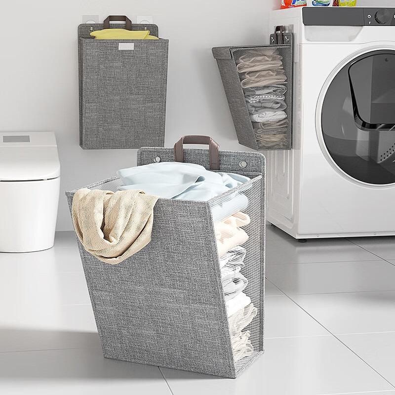 Dirty Clothes Basket Foldable Hanging Door Wall Clothes Basket Laundry Home Dormitory Multi Functional Sorting And Storage