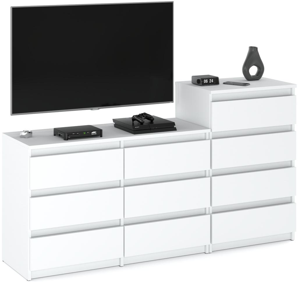 Chest of Drawers 10 Drawers Cabinet "HIT" 64 Matt White/Matte White