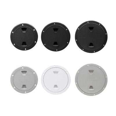 4/6/8 Inch Black/White Circular Non-Slip Inspection Hatch with Detachable Cover for Marine Boats Yacht