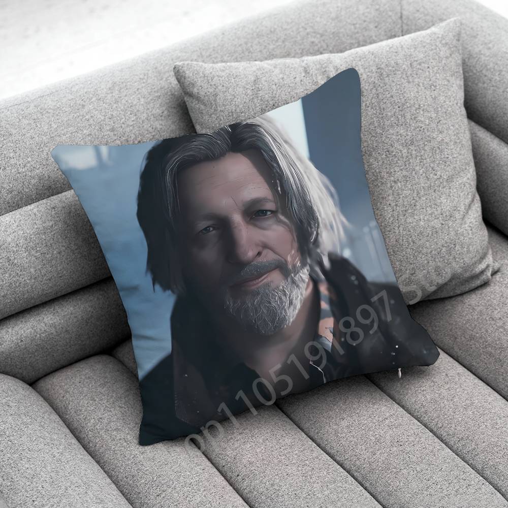 Throw Pillow Case For 30Cm 40Cm 45*45Cm 50Cm 55Cm Square Sofa Pillowcase D-Detroit B-Become Human Connor Dbh Hank Anderson