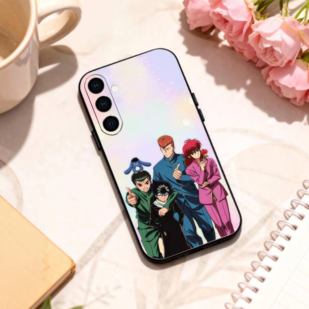 Vintage 90s Anime Yu Yu Hakusho phone Case For Samsung Galaxy A73,A72,A71,A70,A53,A52,A51,Others Soft Black Shell