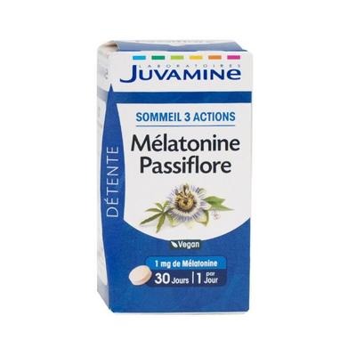 Juvamine Relaxamento Sono 3 Ações Melatonina Passiflora 30 Comprimidos