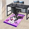 1pc Sanrio Kuromi Mermaid Printed Office Carpet Rectangle Rug Under The Table,Perfect Room Decor for Living Room, Bedroom, Kitchen, Non-slip Floor Mat
