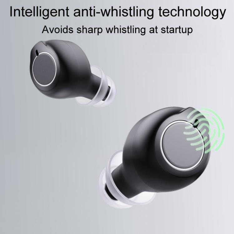 1 paire d'aides auditives rechargeables semi-intra-auriculaires amplificateur de son pour personnes âgées