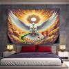 Holy Dove with Cross and Radiant Sun Pattern Wall Hanging Tapestry Decorative Tapestry Home Decor for Bedroom and Living Room