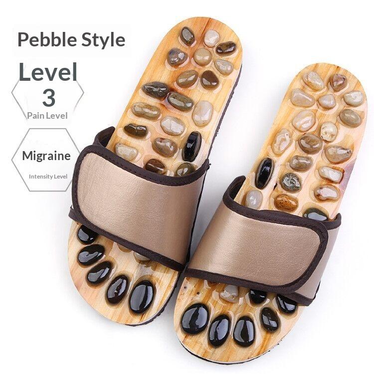 

Home Foot Care Pebble Massage Slippers Acupoint Foot Massage Shoes Men s Massage Shoes Home Sandals Slippers Women 43-44 кавовий