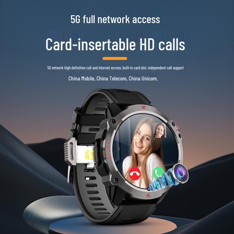5G Android Smartwatch with Pedometer, Heart Rate Monitor, GPS, and SIM Card Capability