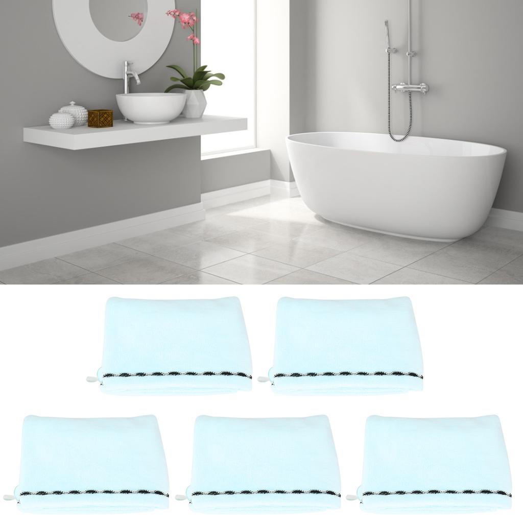 5 Stück Haartrockenhaube Kappe Turban Saugfähiges Handtuch Wickel Badezubehör für Zuhause Reisen