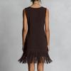 Women's Fashion V-neck Color Sleeveless Dress