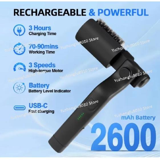 Verbesserte elektrische Grillbürste, Winkelverstellbar, Kabellos, Wiederaufladbar, Grillreinigungsbürste