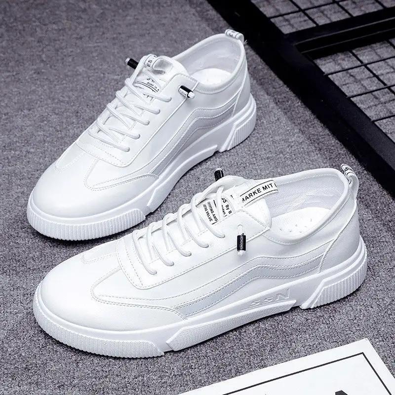 Herbst Hohe Qualität Männlich Koreanische Version des Trends Männliche Schuhe Studenten Atmungsaktiv Lässig Kleine Weiße Brettschuhe