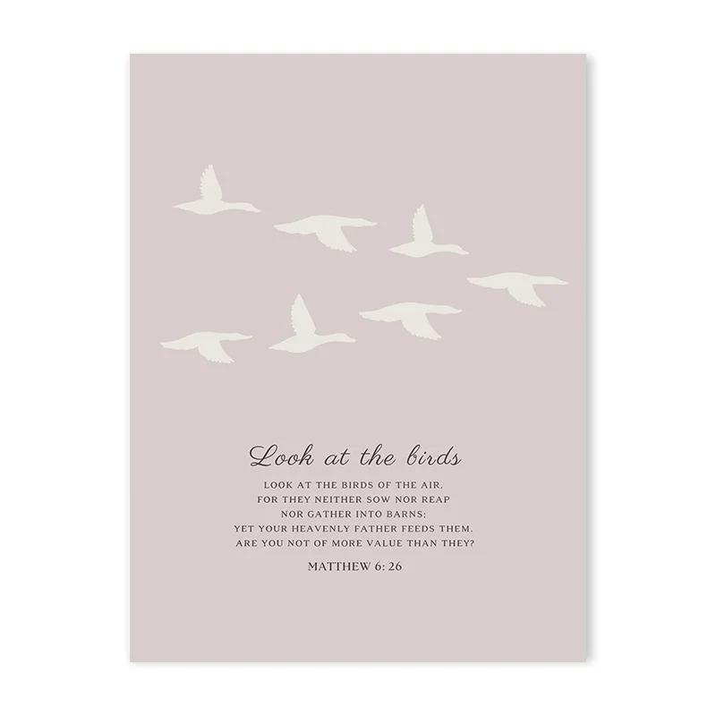 Pink Boho Bow Field Garden Canvas Painting Christian Bible Scripture Art Poster Gallery Wall Girls Bedroom Furniture Wall Art