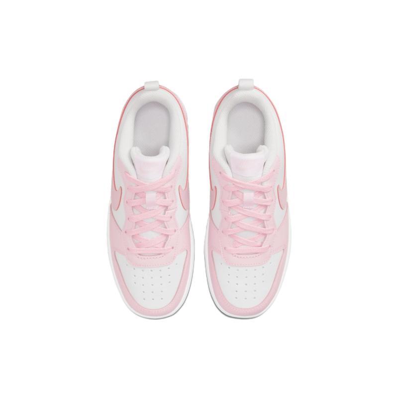 Nike Court Borough Low 2 SE White Pink Foam GS Sneakers DQ0492-100