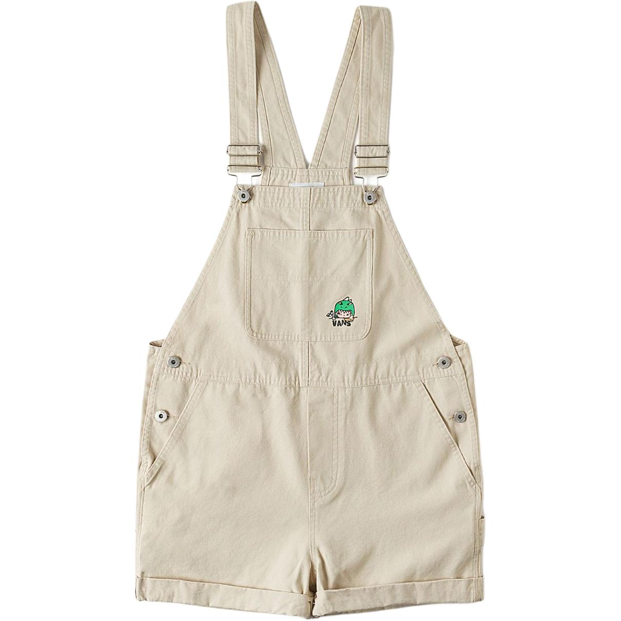 Vans Kids Embroidered Short Overalls Beige VN000K9Z2N1 S