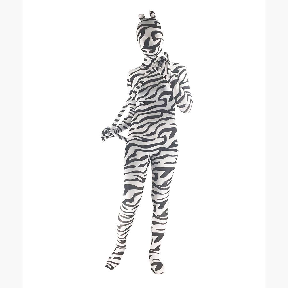 Costume Lycra Imprimé Animal – Motif Léopard, Tigre & Zèbre pour Halloween & Jeu de Rôle Anime