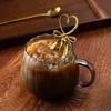 Striped Glass Cup Cold Coffee Cups Drink Glass Cup Kitchen Accessorie  Breakfast Cup For Milk Tea Juice Water Drink Bottle
