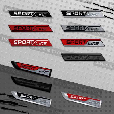 AAABV1 3D Metal Car Styling Sport Line Grille Emblem Side Decals Rear Trunk Body Badge For VRS Octavia Scala Vision Rapid Kodiaq