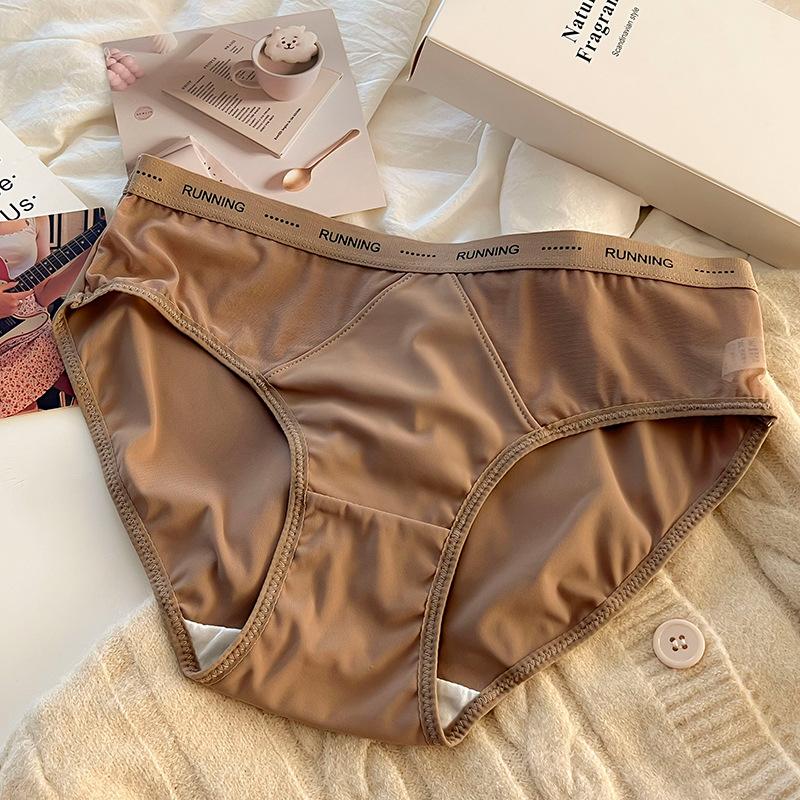 

Жіноча нижня білизна Сексуальні антибактеріальні трусики із середньою талією Спортивні труси для фітнесу з перехресними літерами 3XL коричневий