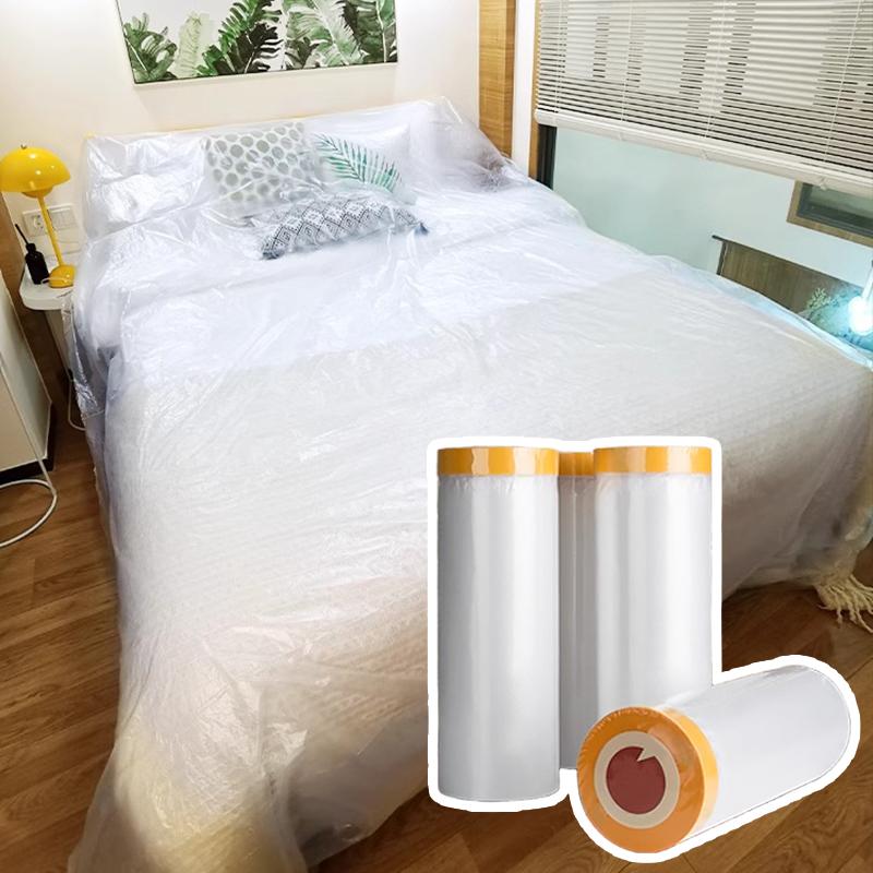 1 Rulou Folie PE Transparentă pentru Casă Multifuncțională Impermeabilă Curățare Mărimi Multiple Disponibile