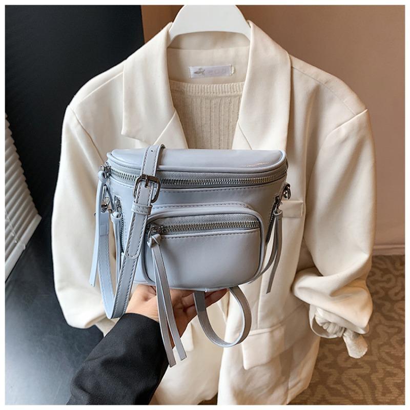 Personalized women's bag summer new trendy fanny pack versatile shoulder crossbody first layer cowhide bag soft leather saddle bag