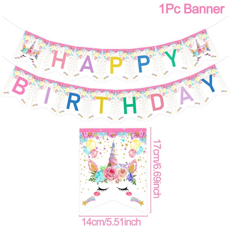 20pcs Unicorn Party Disposable Straws Unicorn Birthday Party Decorations Kids Girl Baby Shower Wedding Pool Party Supplies