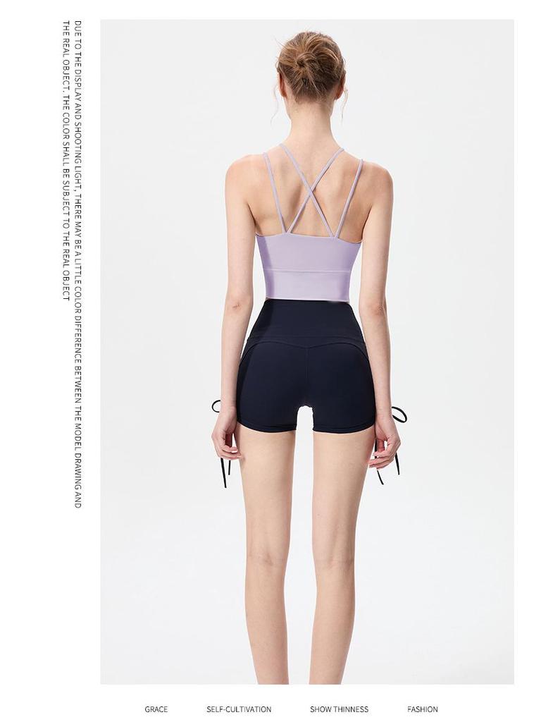Women's Shockproof, Breathable Sports Bra with Criss-Cross Straps and Quick-Dry Cloud Feel - Water Drop Series
