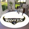 BaltimoreRavens Round Area Rug,Carpet Rug for Living Room Bedroom Sofa Playroom Decor,Non-slip Floor Mat