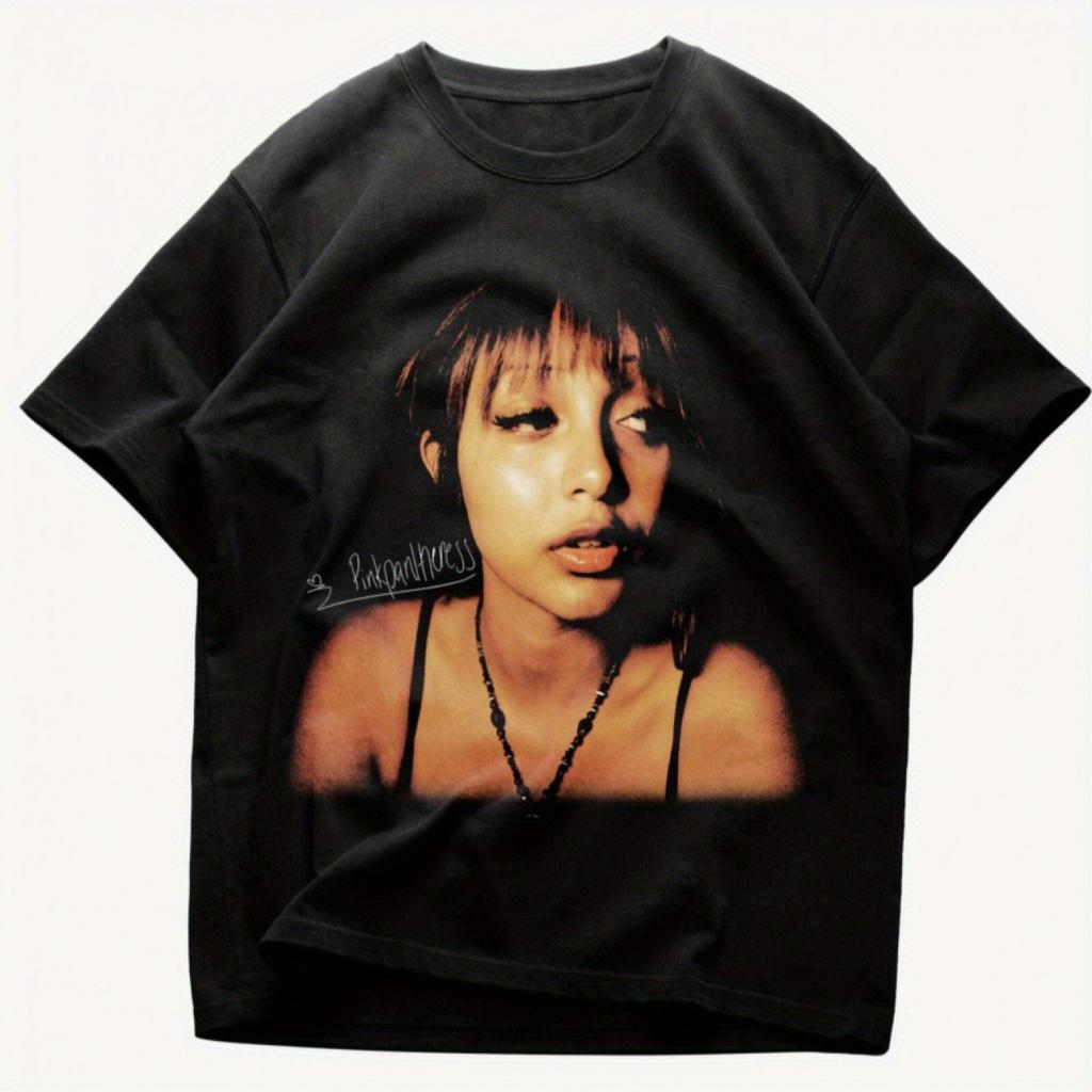 Vibrant Pink Pantheress Graphic Print Summer Casual Short Sleeve T-Shirt Comfortable Fit Perfect for Music Festive Gift Tee Top