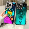 Geometry Dash Game Plating Phone Case For Iphone 16 17 Pro Max Air 16E 14 15 Plus 12 13 Mini Anti-Fall Airabag Cover