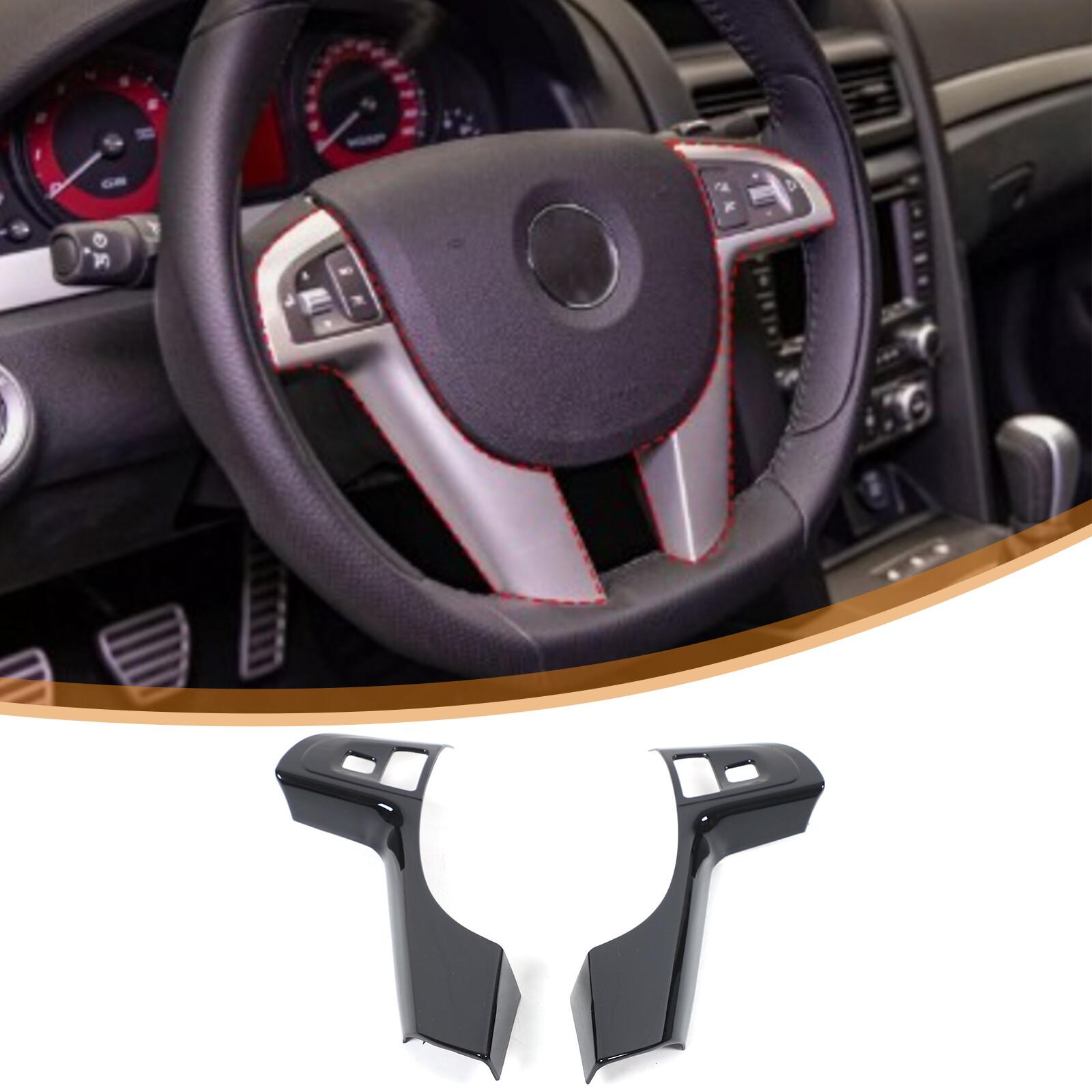 ABS Carbon Fiber Style Car Steering Wheel Button Frame Trim Decorative Cover For Pontiac G8 2008-2009 Holden Commodore 2008-2010 Style A