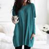 Women‘s Long Sleeve Pocket Tunic Tops Blouse Ladies Casual Loose Jumper Pullover Plus Size Clothing for Female