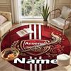 Custom Name Personalized Arsenal F.C Print Round Rug, Versatile Home Decor Carpet, for Playroom, Apartment, Balcony, Entryway, Hallway Gift