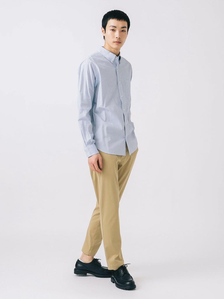 Beams Heart Men's Long Sleeve Jacquard Shirt, White, Size XL