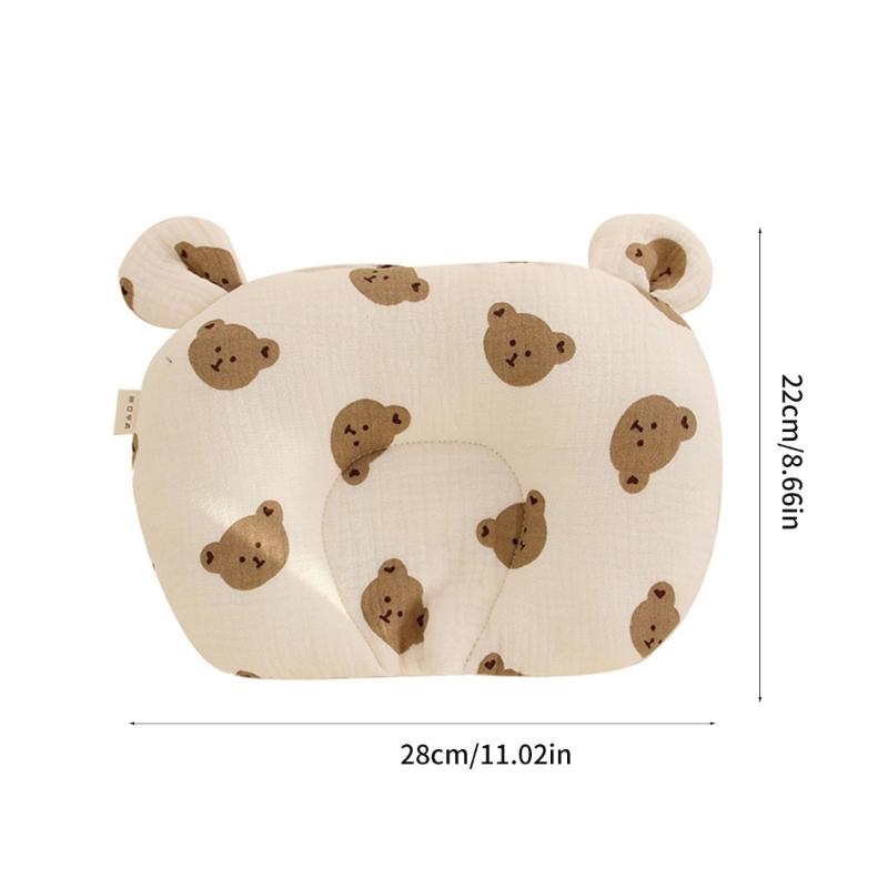 Bear Ear Baby Pillow Soothing & Calming Newborn Pillow Easy To Clean Pillow Exquisite Craftsmanship Pillow for Boy Girl