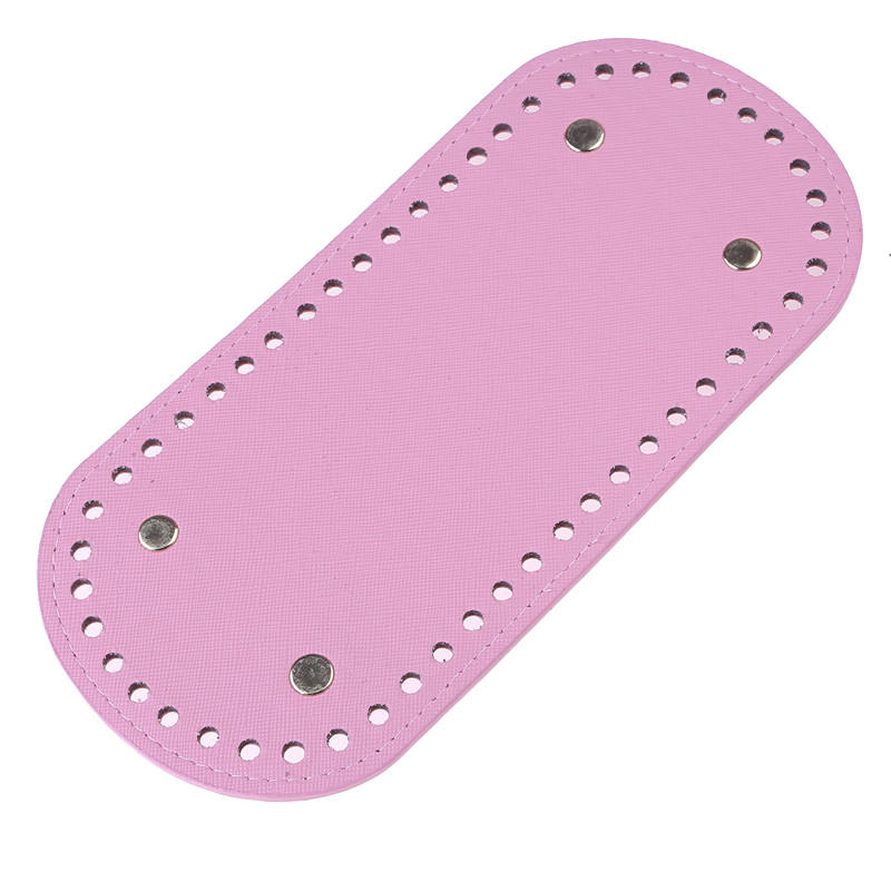 Creative Oval Shape DIY Hand Stitched Woven Bag Cushion Base with Holes Rivet Bottom Accessories