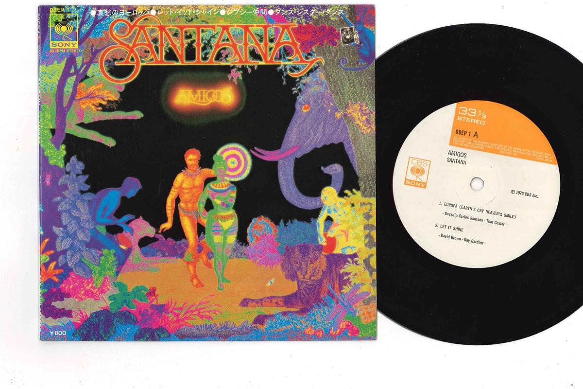 

7inch Record SANTANA - Amigos - Europe 08EP1 CBS SONY 1976 Japan Rock Used