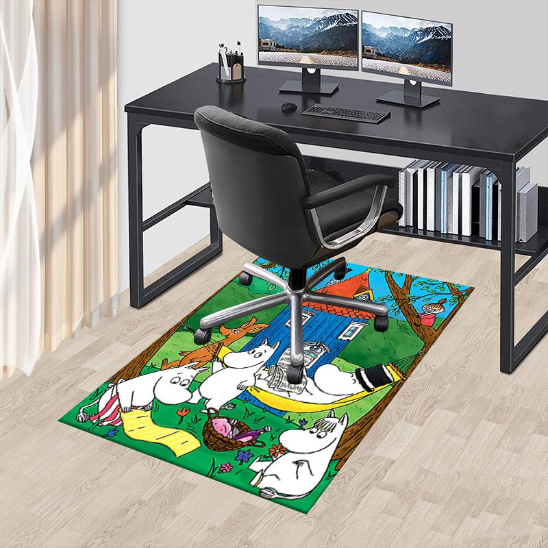 Moomin Family Picnic Carpet For Playroom Bedroom Living Room Sofa Home Decorkids Game Area Rug Nonslip Floor Mat