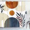 Shower Curtain Mid Century Modern Retro With Drop Shapes In Tones Abstract For All And Purposes Waterproof Polyester Fabric