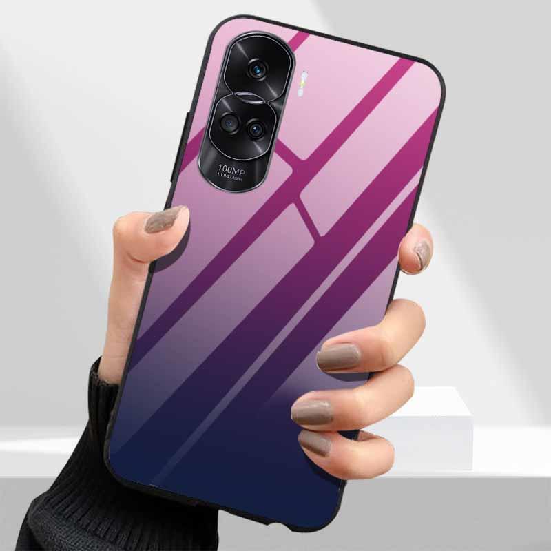 Tempered Glass Hard Cover For Honor 90 Lite 5G Case Lovely Marble Funda Coque For Honor 90 Pro Honor90 90Lite 90Pro Phone Shells