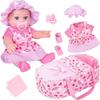 12" Reborn Rubber Baby Doll & Backpack Set - Soothing Toy for Children