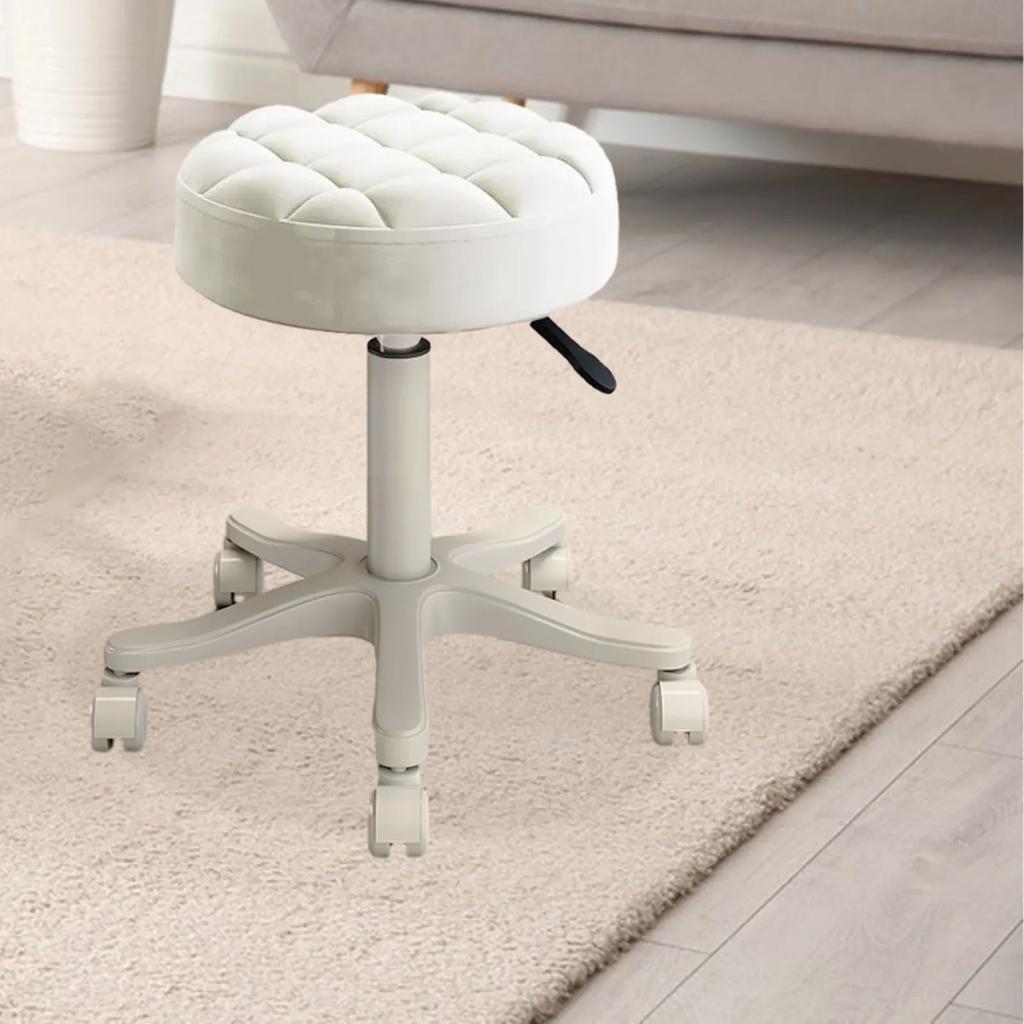 Stołek na kółkach Obrotowy stołek na kółkach Stołek kosmetyczny Obrotowy stołek do salonu fryzjerskiego salonu paznokci Krzesło do pracy Stołek domowy okrągły na kółkach