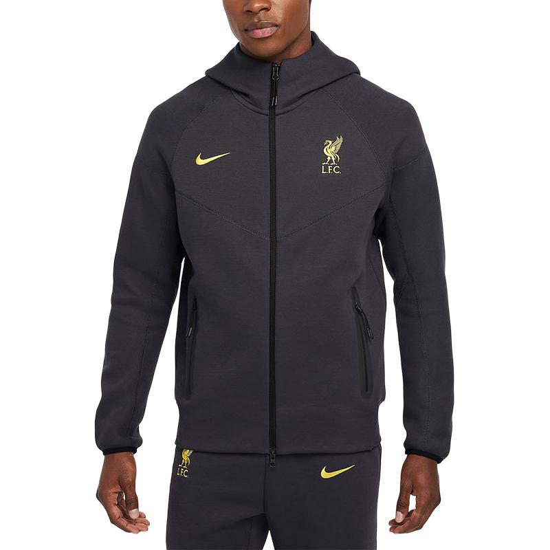 

Nike Ветровка Liverpool Technology Третья Гостевая Логотип Вышитый Капюшон Молния Футбольная Куртка Мужская Куртки Темно-Дымчато-Серая Хромово-Желтая HV1941-070 M