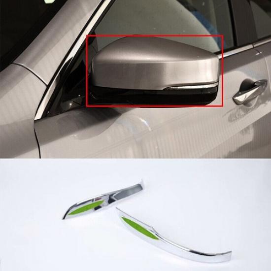 For Acura TLX 15-2020 Glossy Chrome Rear View Mirror Strip Molding Trim 2PCS
